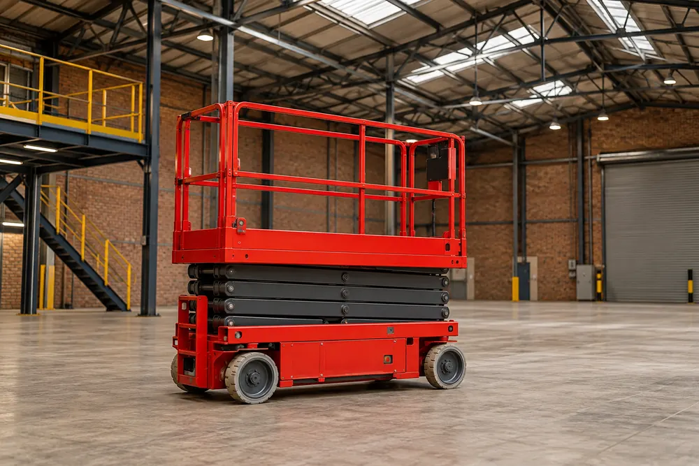 Scissor Lift in a UK commercial setting