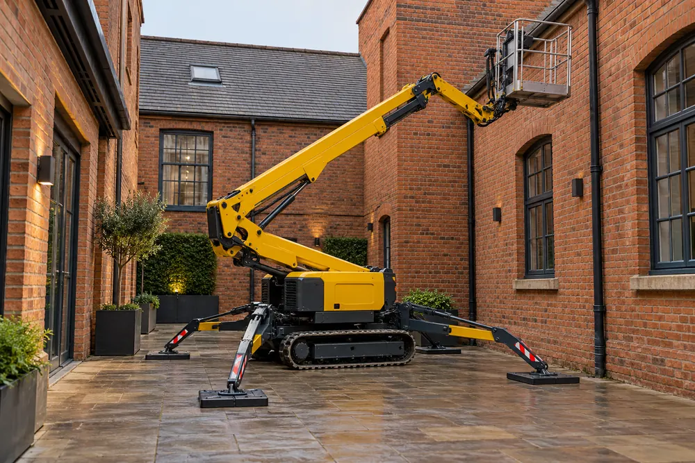 Spider Lift in a UK commercial setting