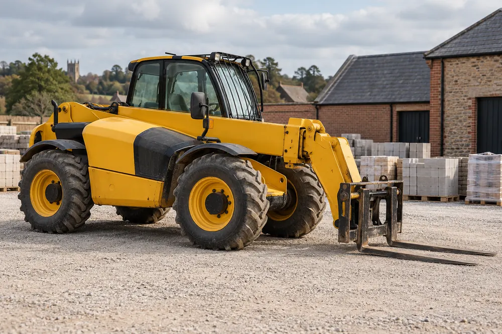 Telehandler in a UK commercial setting